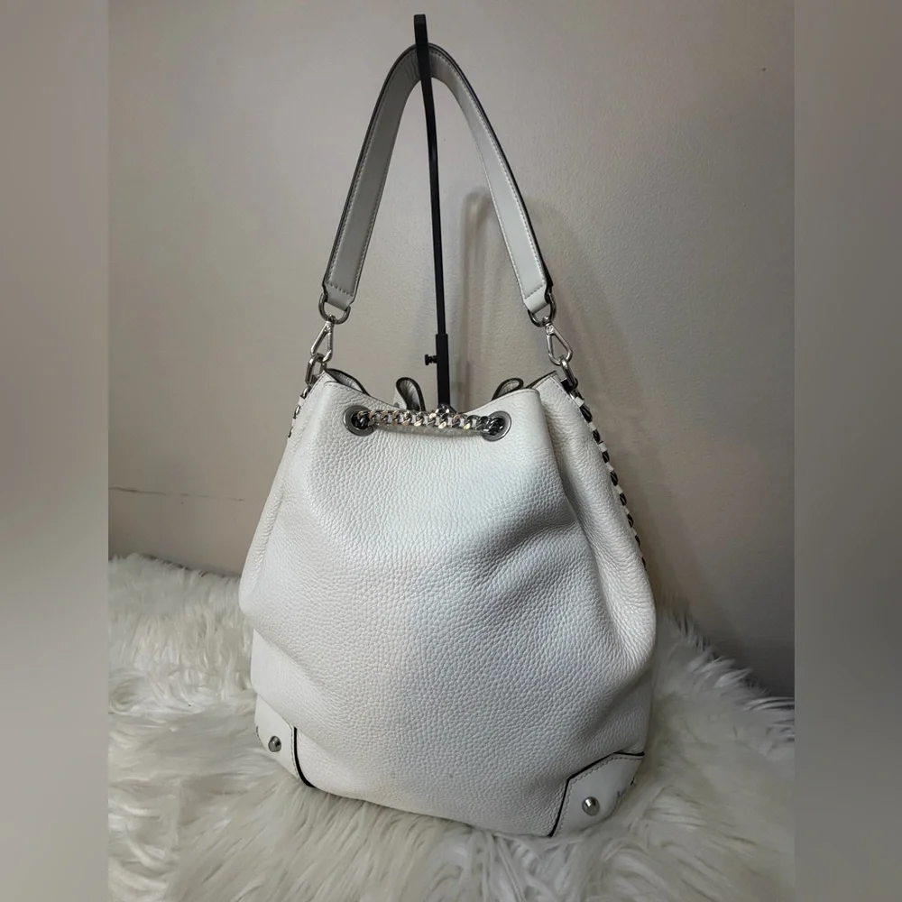 Michael Kors Alanis Small Pebbled Leather Bucket Bag